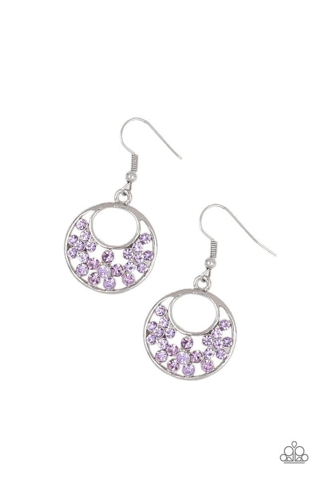 Paparazzi Sugary Shine Purple Earrings - Glitzygals5dollarbling Paparazzi Boutique 