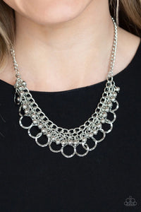 Paparazzi Ring Leader Radiance - Silver -Necklace & Earrings - Glitzygals5dollarbling Paparazzi Boutique 