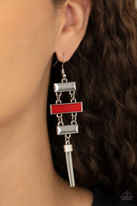 Paparazzi Mind, Body, and SEOUL - Red - Earrings - Glitzygals5dollarbling Paparazzi Boutique 