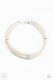 Put On Your Party Dress - white - Paparazzi necklace - Glitzygals5dollarbling Paparazzi Boutique 