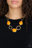 Paparazzi Haute Heirloom Orange Necklace - Glitzygals5dollarbling Paparazzi Boutique 