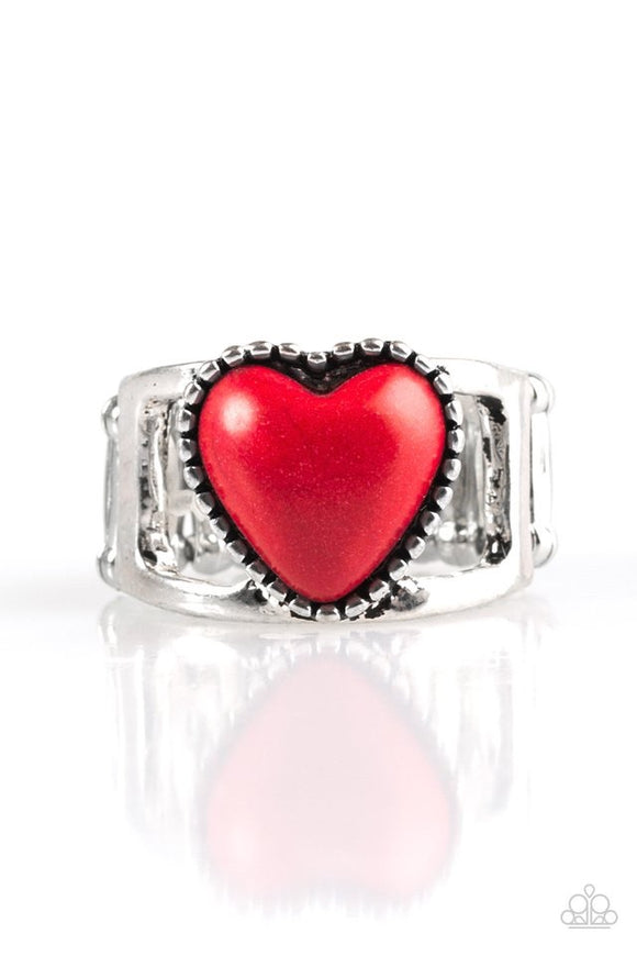 Paparazzi Rule With Your Heart Red Ring - Glitzygals5dollarbling Paparazzi Boutique 