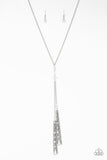 Paparazzi Timeless Tassels - Silver - Necklace & Earrings - Glitzygals5dollarbling Paparazzi Boutique 