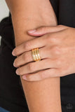 Paparazzi Ring - Rough Around The Edges - Gold - Glitzygals5dollarbling Paparazzi Boutique 