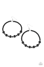 Paparazzi Earring ~ Boss Posh - Black - Glitzygals5dollarbling Paparazzi Boutique 
