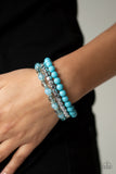 Paparazzi Globetrotter Glam - Blue Bracelet - Glitzygals5dollarbling Paparazzi Boutique 