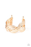 Paparazzi Curvaceous Curves Gold Cuff Bracelet - Glitzygals5dollarbling Paparazzi Boutique 
