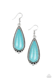 Paparazzi Desert Quench Blue Turquoise Earrings - Glitzygals5dollarbling Paparazzi Boutique 