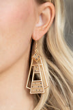 Retro Minimalist - Gold Earrings - Glitzygals5dollarbling Paparazzi Boutique 