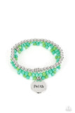 Fashionable Faith Green ~ Paparazzi Bracelet - Glitzygals5dollarbling Paparazzi Boutique 