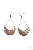 Paparazzi “Trading Post Trending” Copper Earrings - Glitzygals5dollarbling Paparazzi Boutique 