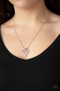 Paparazzi Triple the Beat - Pink Heart Necklace - Glitzygals5dollarbling Paparazzi Boutique 
