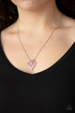 Paparazzi Triple the Beat - Pink Heart Necklace - Glitzygals5dollarbling Paparazzi Boutique 