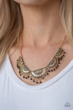 Paparazzi Boho Baby - Gold Necklace - Glitzygals5dollarbling Paparazzi Boutique 