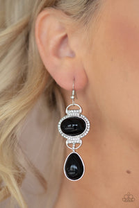 Icy Shimmer Black Paparazzi Earrings - Glitzygals5dollarbling Paparazzi Boutique 