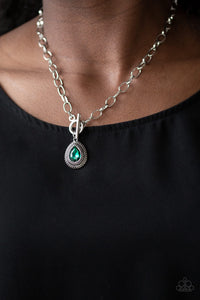 Paparazzi Sheen Queen - Green Toggle Necklace - Glitzygals5dollarbling Paparazzi Boutique 