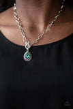 Paparazzi Sheen Queen - Green Toggle Necklace - Glitzygals5dollarbling Paparazzi Boutique 