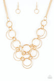 Paparazzi Ringing Off The Hook- Gold - Necklace and matching Earrings - Glitzygals5dollarbling Paparazzi Boutique 