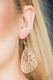 Paparazzi Time to Leaf Rose Gold Earrings - Glitzygals5dollarbling Paparazzi Boutique 