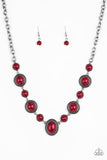 Paparazzi Voyager Vibes Red Necklace - Glitzygals5dollarbling Paparazzi Boutique 