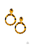 Paparazzi Fish Out Of Water Yellow Acrylic Earrings - Glitzygals5dollarbling Paparazzi Boutique 