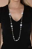 Light-Scattering Luminosity White ~ Paparazzi Necklace - Glitzygals5dollarbling Paparazzi Boutique 