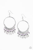 Paparazzi Floral Serenity - Purple Tassels - Silver Hoop Earrings - Glitzygals5dollarbling Paparazzi Boutique 