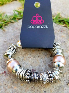 Paparazzi Uptown Tease Brown Bracelet Exclusive - Glitzygals5dollarbling Paparazzi Boutique 