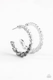 Paparazzi Prime Time Princess - Silver Marquise Cut Rhinestones - Hoop Earrings - Glitzygals5dollarbling Paparazzi Boutique 