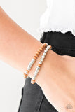 Paparazzi Downright Dressy - Brown - Meerkat & Silver Beads - Set of 2 Bracelets - Glitzygals5dollarbling Paparazzi Boutique 