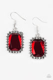 Paparazzi Downtown Dapper - Red Earrings - Glitzygals5dollarbling Paparazzi Boutique 