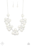 Paparazzi Night at the Symphony - White Pearls - Necklace & Earrings - Fashion Fix / Trend Blend Exclusive April 2020 - Glitzygals5dollarbling Paparazzi Boutique 