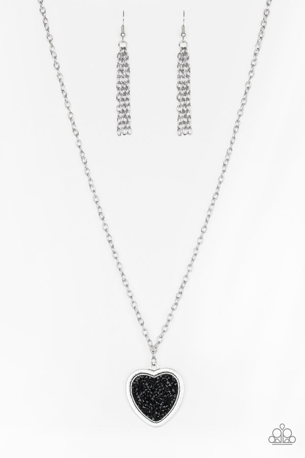 Paparazzi Heart of Sparkle Black Necklace - Glitzygals5dollarbling Paparazzi Boutique 