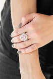 Paparazzi Fiercely Flawless - Pink Gem - White Rhinestones - Silver Ring - Glitzygals5dollarbling Paparazzi Boutique 