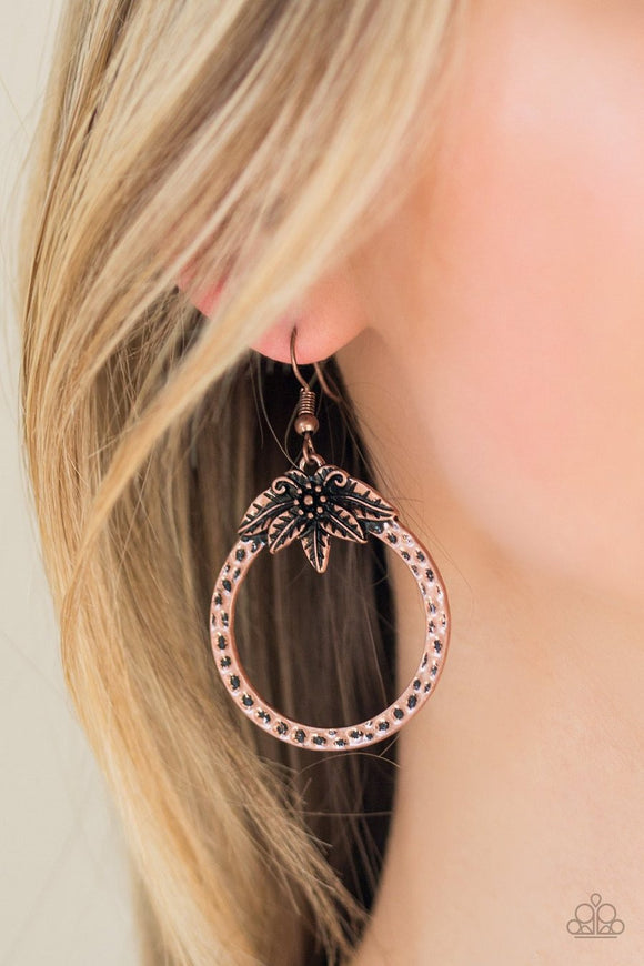 Island Insider - copper - Paparazzi earrings - Glitzygals5dollarbling Paparazzi Boutique 