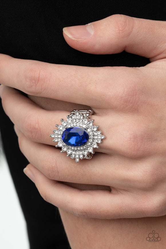 Paparazzi Five-Star Stunner Blue Ring EMP 2021 Exclusive - Glitzygals5dollarbling Paparazzi Boutique 