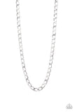 Paparazzi Big Win - Silver - Thick Cable Chain - Men's Necklace - Glitzygals5dollarbling Paparazzi Boutique 