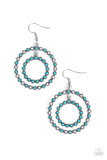 Paparazzi Vibrant Venture - Blue - and Gray Beads - Earrings - Glitzygals5dollarbling Paparazzi Boutique 