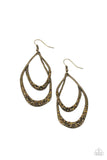Paparazzi Earring ~ Beyond Your GLEAMS - Brass - Glitzygals5dollarbling Paparazzi Boutique 
