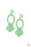 Paparazzi Sparkling Shores - Green Acrylic Earrings - Glitzygals5dollarbling Paparazzi Boutique 