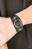 Paparazzi Western Wrangler - Black Leather - Gunmetal ring - Snap Bracelet - Glitzygals5dollarbling Paparazzi Boutique 