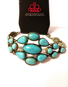 Paparazzi Blooming Prairies Brass Clasp Bracelet - Glitzygals5dollarbling Paparazzi Boutique 