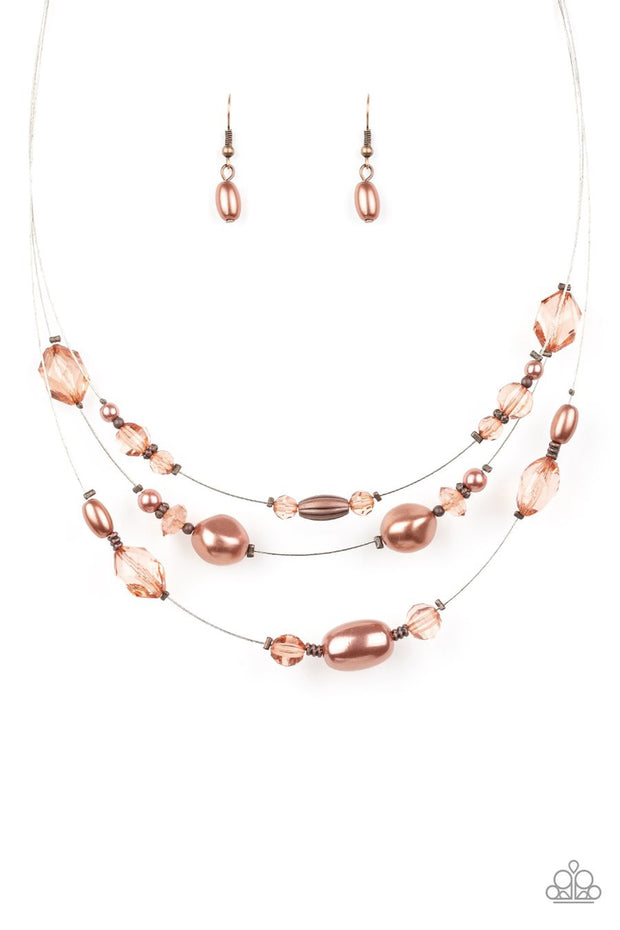 Paparazzi Pacific Pageantry Copper and Silver Necklace - Glitzygals5dollarbling Paparazzi Boutique 