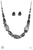 Paparazzi In Good Glazes - Black - Blockbuster Exclusive - Necklace and matching Earrings - Glitzygals5dollarbling Paparazzi Boutique 