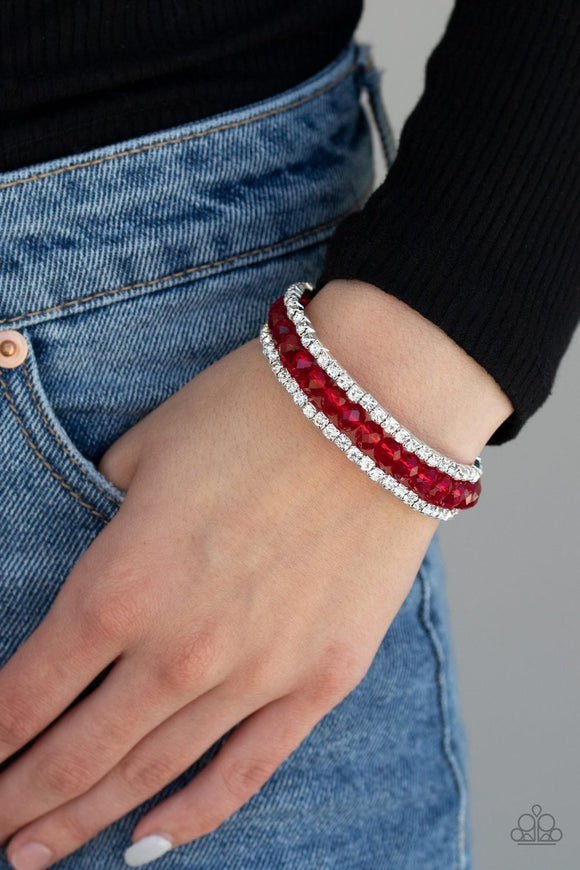 GLAM-ified Fashion - red - Paparazzi bracelet - Glitzygals5dollarbling Paparazzi Boutique 