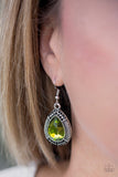Paparazzi “Grandmaster Shimmer” Green Earrings - Glitzygals5dollarbling Paparazzi Boutique 
