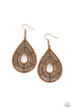 5th Avenue Attraction - copper - Paparazzi earrings - Glitzygals5dollarbling Paparazzi Boutique 