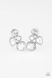 Paparazzi Super Superstar - White Post Earrings - Glitzygals5dollarbling Paparazzi Boutique 