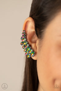 Paparazzi Explosive Elegance - Multi Ear Crawler Oil Spill Earrings - Glitzygals5dollarbling Paparazzi Boutique 