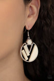 Petrified Posh - white - Paparazzi earrings - Glitzygals5dollarbling Paparazzi Boutique 